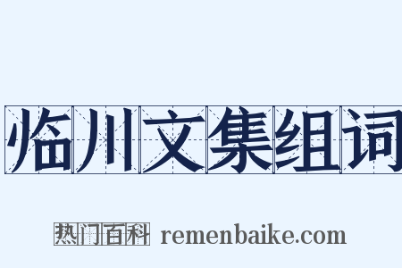 临川文集组词是什么意思的图片